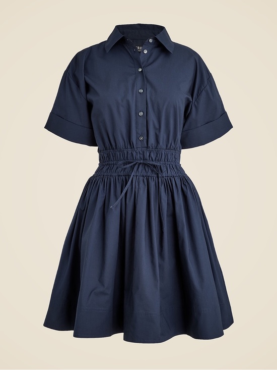J. Crew Dresses & Skirts - J.Crew Classic Navy Elena Mini Shirt Dress with Drawstring Waist